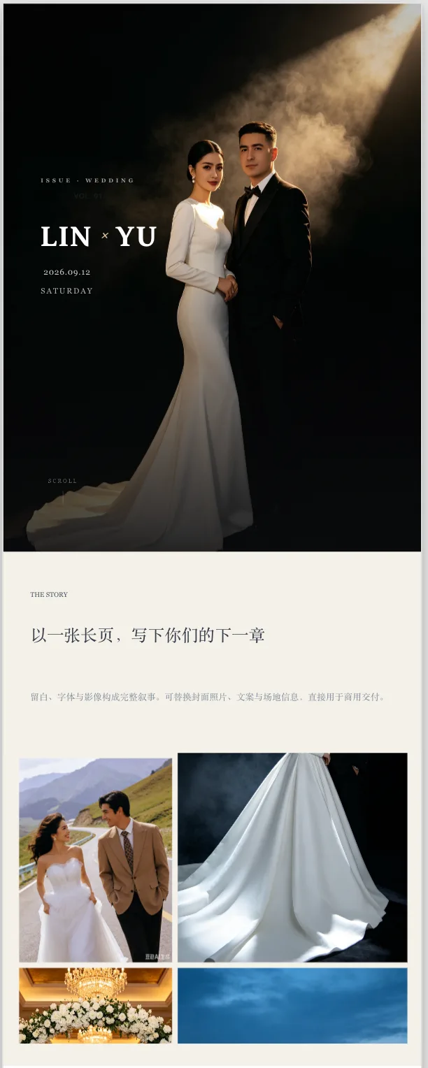 杂志编辑长页